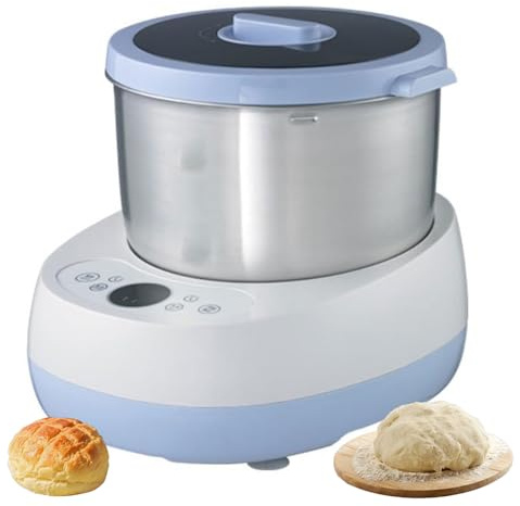 SXYKXYDL Batidora de Masa de 5 litros, máquina amasadora con Panel táctil Inteligente, Temperatura Constante para Hornear Pan, Galletas y Pizza en casa, de Acero Inoxidable, fácil de Usar.