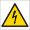 vsafety 61013 AT-R Logo elettrico di avvertimento segnale di plastica rigida, Logo, quadrato, 200 mm x 200 mm, colore: nero/giallo