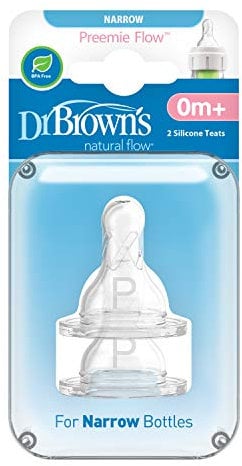 Standard-Sauger aus Silikon, schmal, 2 Stück