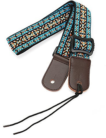 Ukulelegurt Tragegurt Gitarrengurte einstellbare 70cm-120cm aus Polyamid wasserdichter Gurte für Ukulele und kleine Gitarre (Bohemien A)