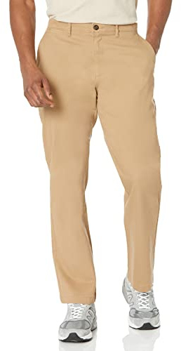 Amazon Essentials Men's Classic-Fit Casual Stretch Chino Trousers, Mushroom Brown, 36W / 28L