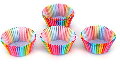 Estink Moldes de Papel para Cupcakes, 100 Piezas, Multicolor, 6,8 x 5 x 3,2 cm