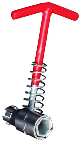 Spark Plug Wrench T-Handle Universal Joint Spark Plug Removal Tool for Fastening and Demolition of The Spark Plug Sleeve (Short Dual Use, 16/21mm)