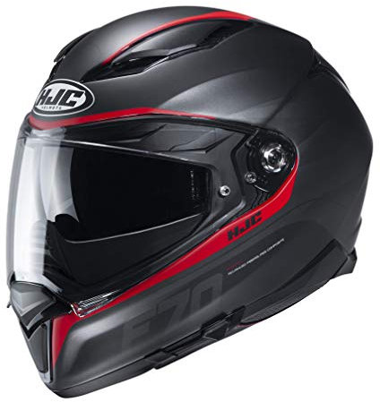 HJC Helmets Herren Nc Motorrad Helm, Schwarz/Rot, M