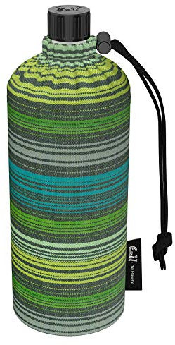 Emil Trinkflasche aus Glas für Mädchen & Jungen isolierte Glasflasche für Schule, Freizeit, Sport: Kinder & Eltern BIO Spring 0,4l
