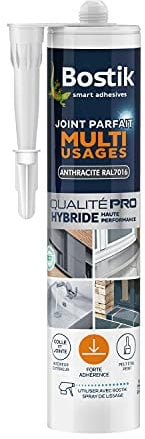 Bostik Mastic d’Étanchéité Joint Parfait Multi Usages – Colle et Jointe Tous Matériaux – Intérieur et Extérieur – Formule Hybride Polymère – Couleur : Gris – 290 ml