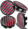 Biomar Labs 4 x 68mm Nabendeckel Kompatibel mit BMW 36136783536 Felgendeckel Radnabenabdeckung Nabenkappen Felgenkappen Radkappen Alufelgen Rot Schwarz Carbon CBZ 3