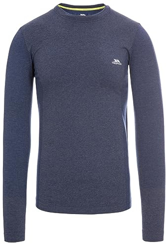 Trespass Mens Long Sleeve Active Top Timo Navy Marl in Size - M