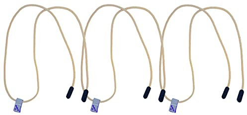 GoGrip Original - VALUE BUNDLE - Secure Glasses Cord - Spectacle and Spec Lanyard (Bone x 3)