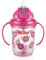 Nuby Tritan Trinkbecher mit zwei Griffen, kein Verschütten, mit 360 Grad beschwertem Strohhalm, Rosa, Blumen