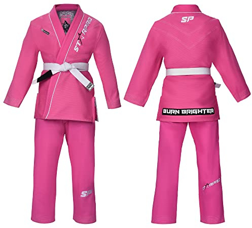 Starpro BJJ Gi – Jiu Jitsu Anzug für Damen & Herren A0 A1 A2 A3 A4 A5 | PRESHRUNK JACKE, WENIGER EINLAUFEN & PASSFORM-PROBLEME – Das BJJ Gi bleibt nach dem Waschen besser planbar.