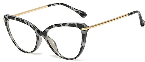 JYCCH 0.5-3.5 Blaulichtblockierende Katzenaugen-Lesebrille für Damen, Anti-Augenbelastungs-Federscharnier-Computerleser (Schildkröte 1.5)