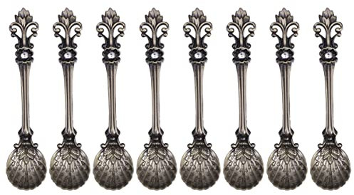 Kichvoe 8pcs Coffee Teaspoon Coffee Stir Spoons Espresso Coffee Stirring Spoon Dessert Spoons Coffee Spoon Drink Stirring Spoon Copper Dessert Spoon Jam Spoon Tablespoon Vintage