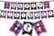 TTBDKKDM Nightmare Theme Before Christmas Jack Skellington Sally Themed Kids Adults Birthday Banner 5.6ft to 6.4ft Purple Letter Print Standard Banner for Indoor Outdoor Decor