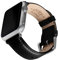 Archer Watch Straps - Cinturini Pelle Pieno Fiore per Apple Watch (Nero/Cucitura Abbinata, Argento, 44/45/46/49mm)