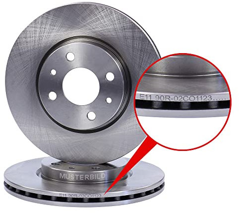 ATEC Germany 2x Bremsscheiben vorne Ø 288 mm Kompatibel mit MERCEDES- C-Klasse (W202) (W203)(CL203)(S202)(S203), CLC (CL203), CLK (C208)(C209)(A208)(A209), E-Klasse (W210) (S210), SLK (R170) (R171)