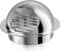 Hon&Guan 150mm Bull Nose External Vent 304 Stainless Steel 6 Inch Extractor Fan Vent Grille with Louvres Flyscreen and Gloves Round Air Vent Covers for Wall