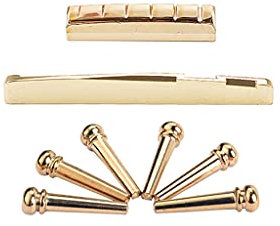 Ogdni Guitar Bone Nut 42mm Pre-Slotted Replacement Compatible with Strat Tele Electric Guitar, Flat Bottom