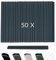 OIOYLEY 50x Clips de Fixation en PVC Brise Vue, Attache Brise Vue, Fixation Brise Vue Protection Contre Le Vent pour Le Jardin et la clôture Clips de Fixation Clôture Double (Anthracite 50 Clips)