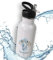 timalo® Trinkflasche für Kinder personalisiert mit Namen | auslaufsichere Edelstahl Sportflasche Kindergarten mit Tieren Geschenk für Jungen und Mädchen 400mL | 03-Elefant