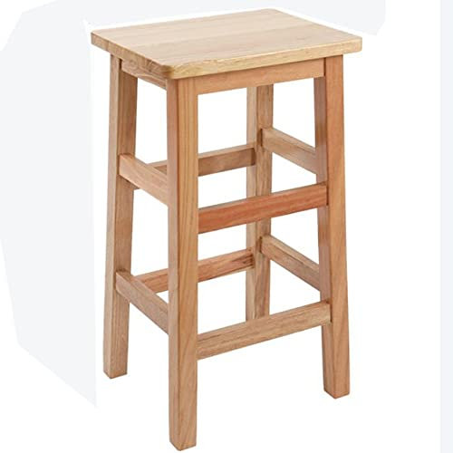 DIBAKO Barhocker Barstuhl Holz Küchenhocker Sitzhöhe 60 cm 70cm Barstühle Mit Lehne Bistrohocker Quadrat Tresenhocker Für Zuhause Frühstücksbar (Color : Natural Colors, Size : 80cm/32in)