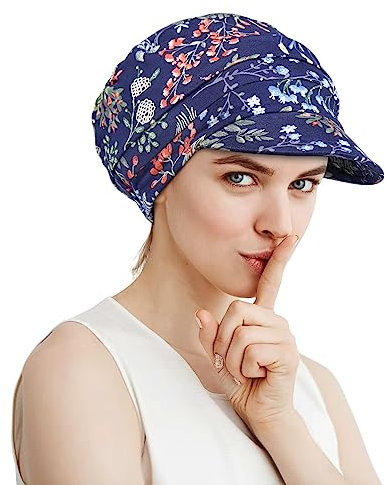 Alnorm Mode Hut Kappe mit Krempe Visor für Frauen Damen Grün Blau