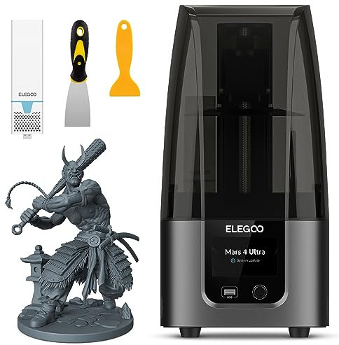 ELEGOO Mars 4 Ultra Resin 3D Drucker mit Luftreiniger 7 Zoll Ultra 9K Monochrom LCD Höherer Auflösung und WiFi Übertragung, Große Druckgröße von 156.36mm*77.76mm*165mm
