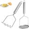 Rayong Kartoffelstampfer 2 Stück Kartoffelstampfer Edelstahl 26,5 cm Kartoffel Stampfer Küche Potato Masher Professioneller Kartoffelstampfer Küchenwerkzeug für Kartoffelbrei Gemüse und Früchte