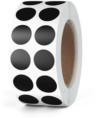 Runde Aufkleber 13mm Schwarz Selbstklebend Rolle Kleine Klebepunkte Etiketten Farbkodierung Kreise Sticker Wetterfest 2000 Stück
