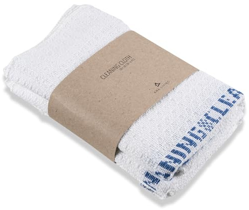 ENA Living Pack Of 6 100% Cotton Tea Towels | 38x38cm | Household Essentials Kitchen Tea Towels for Washing Up and Cleaning. Long lasting Kitchen Towels, Large Tea Towels