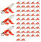 Folpus 50 Pieces Impact Fishing Bait Clips Hookbait Release Clips Fishing Snaps Sea Fishing Rig, Red