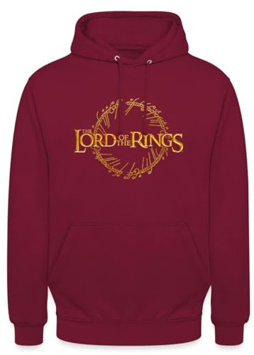Spreadshirt Der Herr Der Ringe Großes Logo Mit Ring-Inschrift Unisex Hoodie