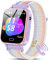AXYWINBO Smartwatch Märchen Hörbücher, Smart Watch Telefon für Kinder, Puzzlespiele Musik Player Taschenlampe SOS Schrittzähler Wecker, Geburtstagsgeschenk für Kinder, Violett