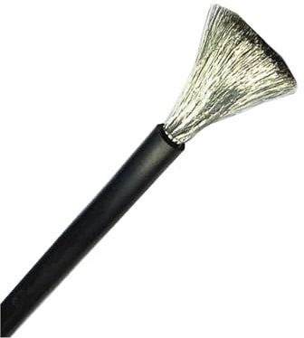 2 mt/los Flexible Elektrische Silikon Drähte 17/15/13/11/9/7/1awg 25/35/50mm2 Heizung Gummi Flexible Kabel for Batterie, Wechselrichter, UPS(Color:Black,Size:2M_8 AWG-8.3MM2)