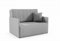 LIKMA Grau Kord 2 Sitzer Sofa mit Schlaffunktion Olita 117 cm Schlafcouch mit Kissen - Easy Clean Moderne Wohnzimmer Couch - Sofa mit Bettfunktion - Schlafsofa Stoff: Anafi 2