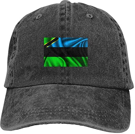 456 Uomo Donna Berretto da Baseball Bandiera di Zanzibar Cappello da Cowboy Cotone Golf Cappellino Leggera Cappellino Visiera per Pesca Alpinismo Sport