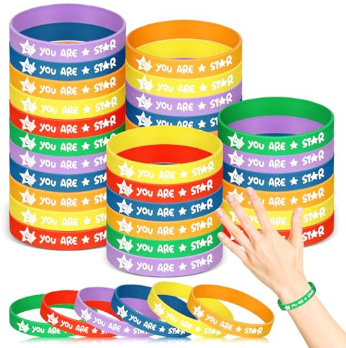 Otuuz 36pcs Silicone Wristbands Gifts End of Term Teacher You're a Star for Student Graduation Gift