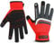 WESTWOOD FOX Gartenhandschuhe aus Leder,robuste Arbeitshandschuhe für Damen und Herren, Gartenwerkzeuge, Mechaniker, atmungsaktiv, Gärtner, rutschfeste Rigger-Handschuhe (Schwarz-Rot, L)