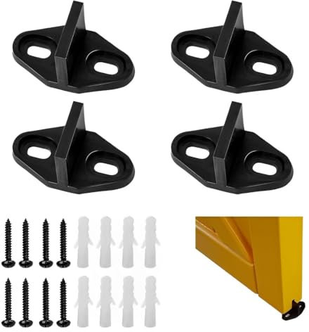XPEX 4 pezzi Porta Scorrevole Inferiore,Guida a Pavimento per Porta Scorrevole Regolabile,Guida Scorrevole per Pavimento,Guida Porta Scorrevole,Guida a Pavimento,Guida Porta Scorrevo (Ovale)