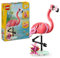 LEGO Creator 3in1 Wild Animals: Pink Flamingo Toy - Transforms into a Cockatoo Parrot Figure or Axolotl - Creative Building Set for Kids Age 8+, Birthday Gift - 31170