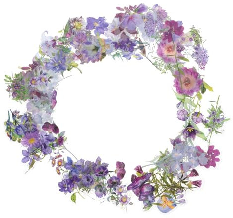 Operitacx 100St Aufkleber für die Handtasche Scrapbooking-Aufkleber Sommerblumenaufkleber Scrapbook-Aufkleber Aufkleber Set papierbasteln Zarte Aufkleber dekorative Aufkleber OPP Violett