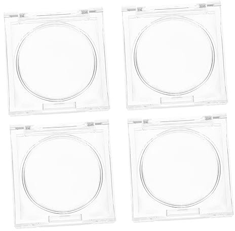 DEARMAMY 4pcs Portable Blush Box Empty Containers for Highlighter Eye Shadow Lipstick Makeup