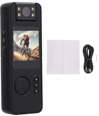 WOHPNLE -Körperkamera, 1080P HD, am Körper getragene Kamera, tragbarer Taschenrekorder, tragbarer Kleiner Camcorder für Strafverfolgungsbehörden, Sicherheitspersonal