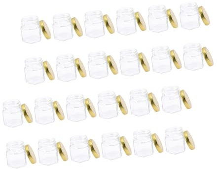 CONGARTENO 24piezas Frascos Para Miel y Transparentes Tapas De Para Cocina y Caviar