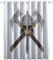 Grau Dunkelgelb Vorhang, Zwei gekreuzte Äxte Helme Gardinen mit Ösen Verdunkelungsvorhang, Wohnzimmer Schlafzimmer Kinderzimmer Blickdichte vorhänge, H215 x B110 cm (2er Pack)
