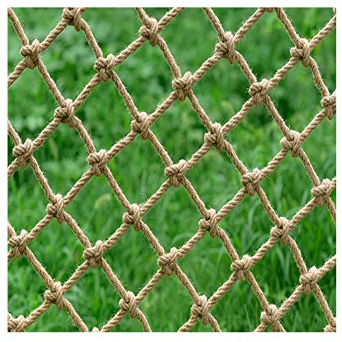 LIUWOPA Sicherheitsnetz für Spielplatz, Balkongeländer, Schutzzaun, Netz, Hanfseil, Kletternetz, Dekorationsnetz, Strickleiter, Felsen, Baumhaus, Hängematte