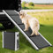 DAISTERN von BSWAY Hunderampe Auto Klappbar 180 x 50cm, Faltbar Hundetreppe mit Weicher Teppichoberfläche, Aluminiumrahmen Pulverbeschichtung, Autorampe Einstiegshilfe für Mittelgroße Große Hunde