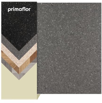 Primaflor CV-Bodenbelag Oakland | 200x100 cm | Granit Grau | PVC Boden in Granit Optik, Meterware mit R11 und Bfl-s1, antistatisch, trittschalldämmend und für Fußbodenheizung geeignet