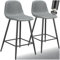 TecTake® Lot de 2 Tabouret Bar en Tissu Chaise de Bar avec Repose-Pieds Chaise Haute Cuisine pour îlot Central H92cm Rembourrée avec Dossier Tabouret Haut Cuisine comptoir Bar