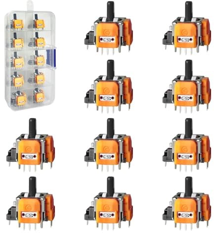 HLRAO Lot de 10 joysticks de rechange pour manette DualSense PS5, capteur analogique 3D, module à bascule pour manette PlayStation 5